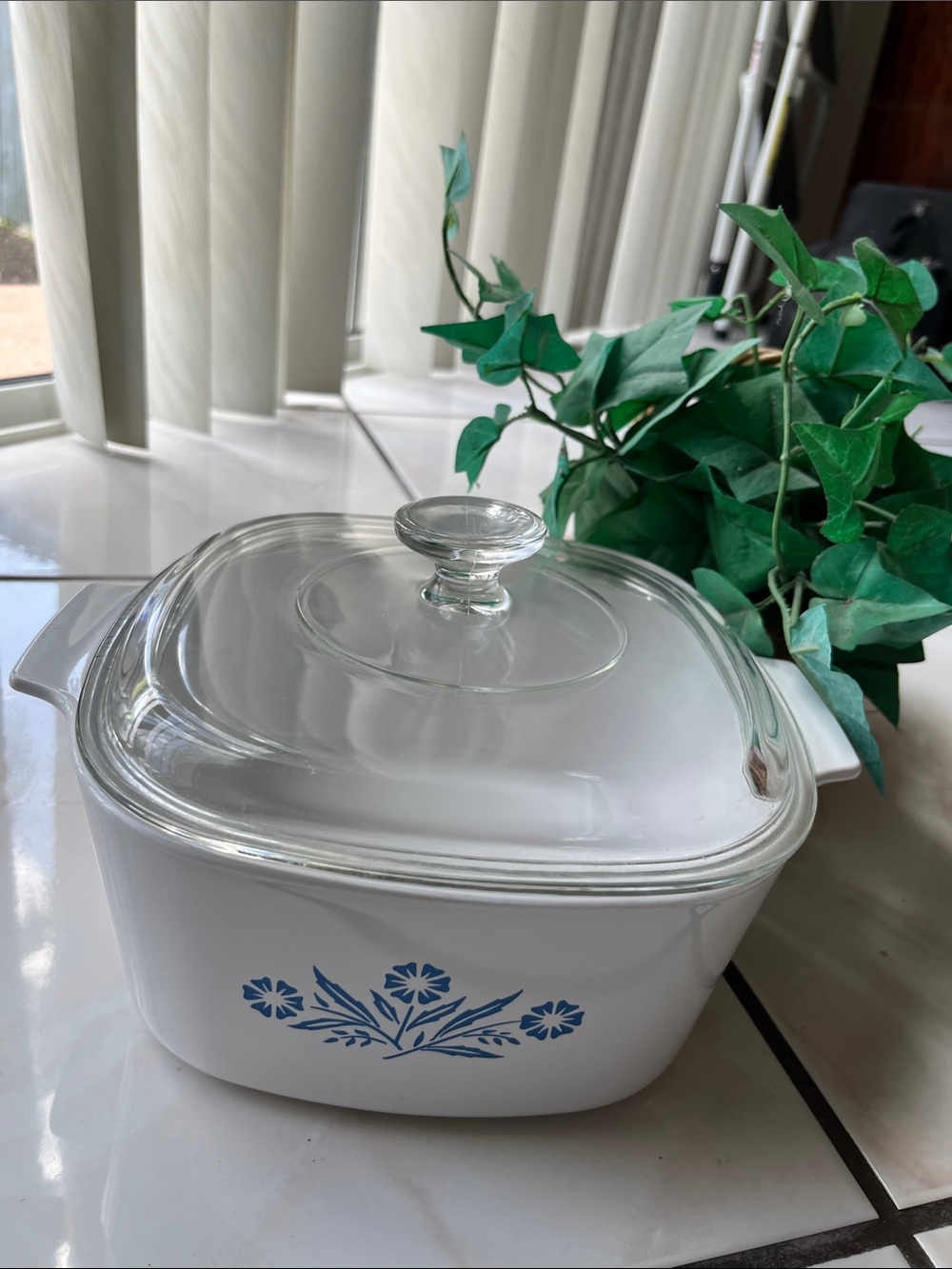 White Covered Square Casserole NWT